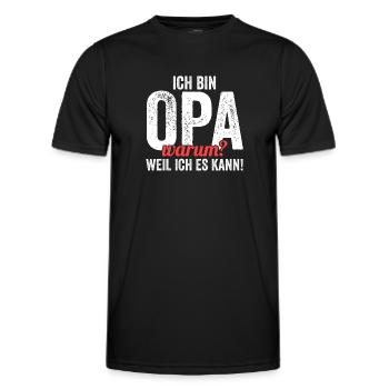 Großvater Großpapa Opi Opa - Männer Funktions-T-Shirt - Schwarz - Vorne - AI Model Male 178 dark (178cm)