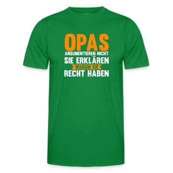 Großvater Großpapa Opi Opa - Männer Funktions-T-Shirt - Kelly Green - Vorne - AI Model Male 178 dark (178cm)