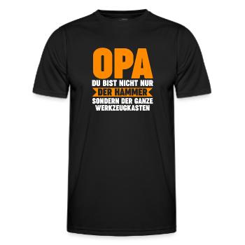 Großvater Großpapa Opi Opa - Männer Funktions-T-Shirt - Schwarz - Vorne - AI Model Male 178 dark (178cm)