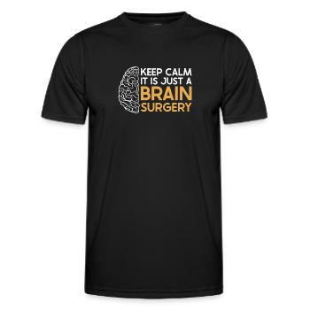 Brain Surgery Joke Brain Surgery Awareness Gift - Men's Functional T-Shirt - black - Front - AI Model Male 178 dark (178cm)