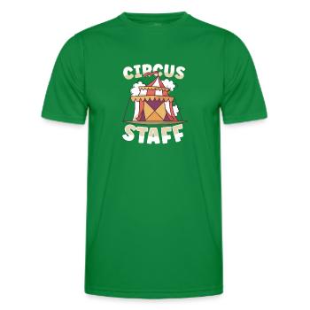 Circus Arts Circus Artists Event Staff - Men's Functional T-Shirt - kelly green - Front - AI Model Male 178 dark (178cm)