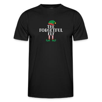 L’elfe oublieux motif norvégien - T-shirt sport Homme - noir - Devant - AI Model Male 178 dark (178cm)