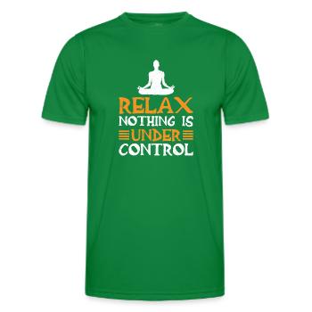 Relax, Nothing Is Under Control 18 - Men's Functional T-Shirt - kelly green - Front - AI Model Male 178 dark (178cm)
