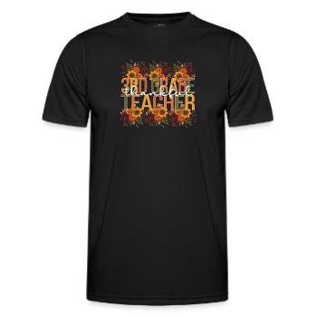 3rd Grade Teacher Thanksgiving Third Grade Teacher - Männer Funktions-T-Shirt - Schwarz - Vorne - AI Model Male 178 dark (178cm)