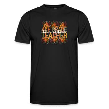 4th Grade Teacher Thanksgiving Fourth Grade Team - Männer Funktions-T-Shirt - Schwarz - Vorne - AI Model Male 178 dark (178cm)