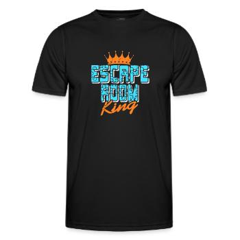 Salle d’évasion King - T-shirt sport Homme - noir - Devant - AI Model Male 178 dark (178cm)