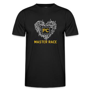 Glorieuse course PC Master - T-shirt sport Homme - noir - Devant - AI Model Male 178 dark (178cm)
