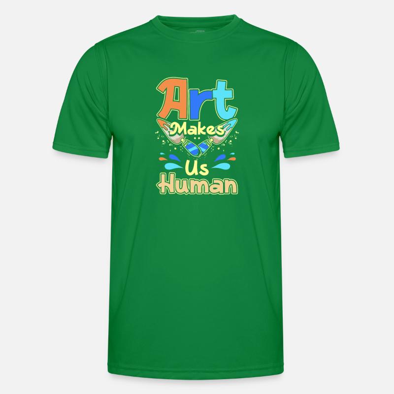 Art makes us human Männer Funktions-T-Shirt