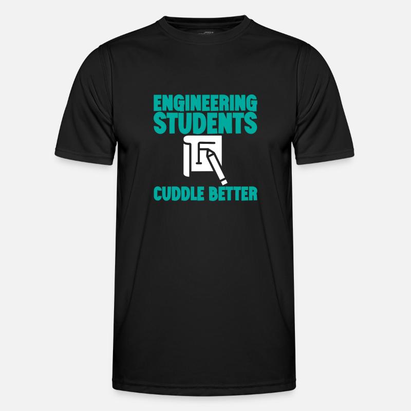 Engineering Students Cuddle Better 3 - Men's Functional T-Shirt - black