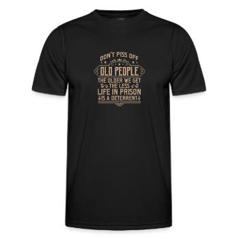 Retirement Pension Pensioner Pensioner Pension Gift - Men's Functional T-Shirt - black - Front - AI Model Male 178 dark (178cm)