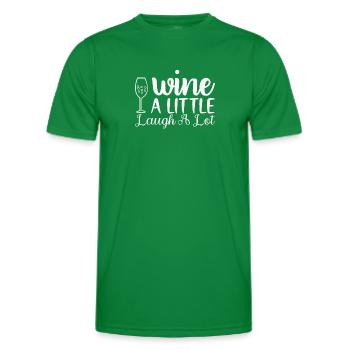 Le vin rit un peu beaucoup - T-shirt sport Homme - vert - Devant - AI Model Male 178 dark (178cm)