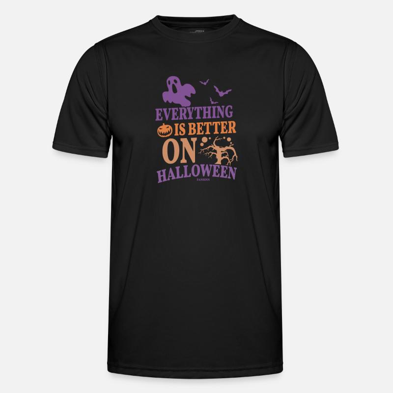 Everything is better on Halloween - Men's Functional T-Shirt - black
