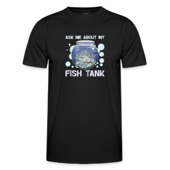 Aquaristik Aquarium Keeper Fishkeeper Salzwasser - Männer Funktions-T-Shirt - Schwarz - Vorne - AI Model Male 178 dark (178cm)
