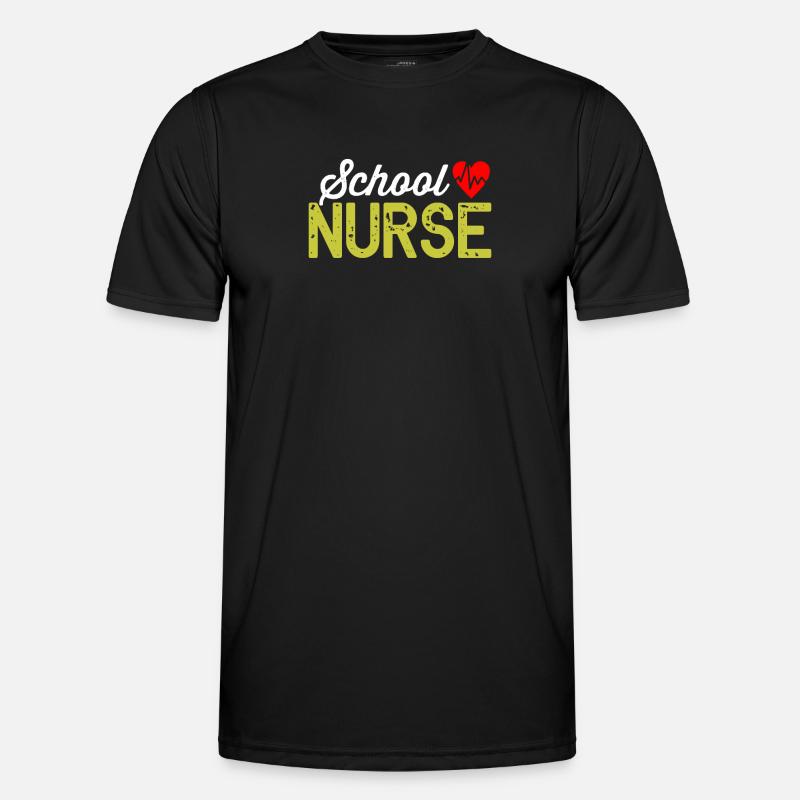 Schulkrankenschwester - Männer Funktions-T-Shirt - Schwarz