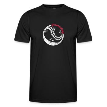 Softball - Männer Funktions-T-Shirt - Schwarz - Vorne - AI Model Male 178 dark (178cm)