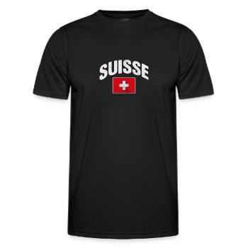 Switzerland Swiss Swiss Alps Gift - Men's Functional T-Shirt - black - Front - AI Model Male 178 dark (178cm)