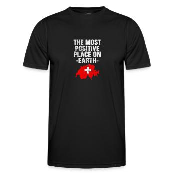 Switzerland Swiss Swiss Alps Gift - Men's Functional T-Shirt - black - Front - AI Model Male 178 dark (178cm)