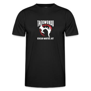 Taekwondo Tae Kwon Do Kampfsport Geschenk - Männer Funktions-T-Shirt - Schwarz - Vorne - AI Model Male 178 dark (178cm)