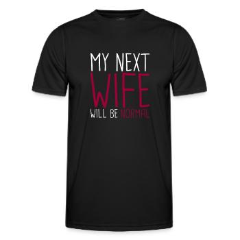 Ma prochaine femme sera normale - T-shirt sport Homme - noir - Devant - AI Model Male 178 dark (178cm)
