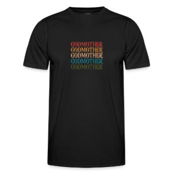 Marraine Tante Marraine Baptême Nièce Neveu Cadeau - T-shirt sport Homme - noir - Devant - AI Model Male 178 dark (178cm)