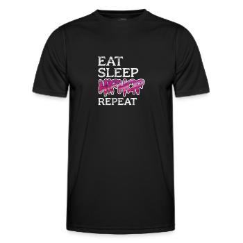 Hip Hop - Männer Funktions-T-Shirt - Schwarz - Vorne - AI Model Male 178 dark (178cm)