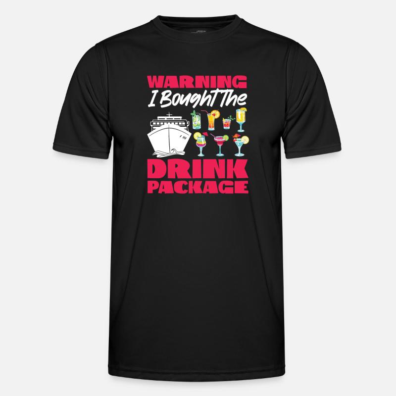 Cruise Ship Vacation Drink Package - Men's Functional T-Shirt - black