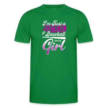 Je suis juste une bière et une fille de baseball - T-shirt sport Homme - vert - Devant - AI Model Male 178 dark (178cm)
