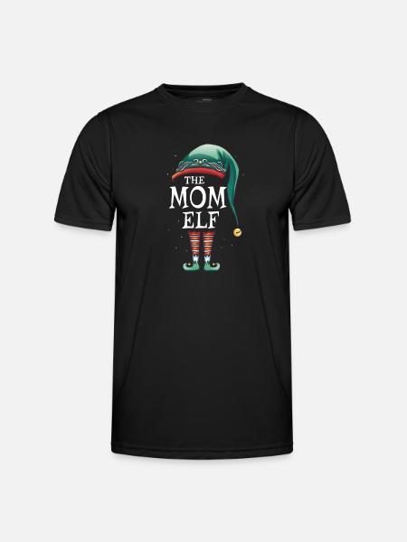 The Mom Elf Matching Group - Men's Functional T-Shirt - black