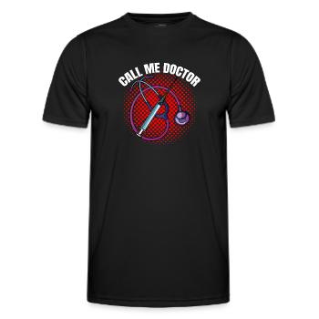 Call me Doctor 15 - Men's Functional T-Shirt - black - Front - AI Model Male 178 dark (178cm)