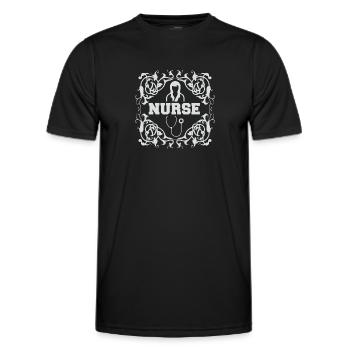 Krankenschwester - Männer Funktions-T-Shirt - Schwarz - Vorne - AI Model Male 178 dark (178cm)