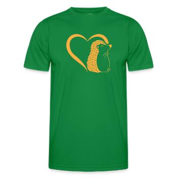 Hérisson coeur bébé hérisson - Hérisson mignon - T-shirt sport Homme - vert - Devant - AI Model Male 178 dark (178cm)