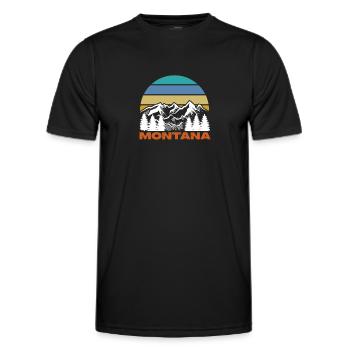 Montana - Männer Funktions-T-Shirt - Schwarz - Vorne - AI Model Male 178 dark (178cm)