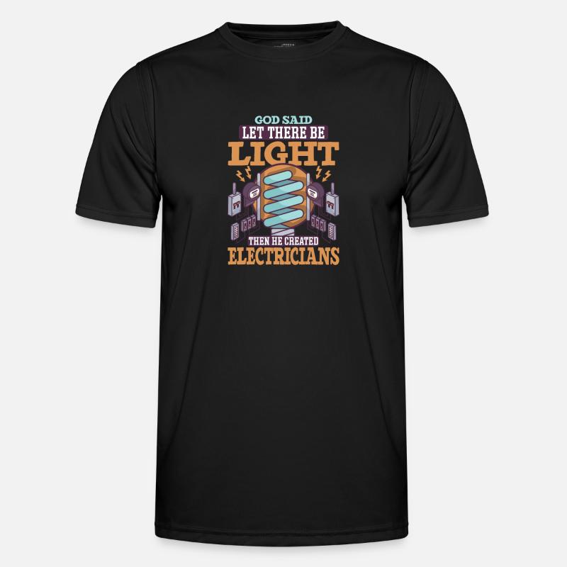 Electrician Electrical Engineer Lineman Electrical - Männer Funktions-T-Shirt - Schwarz