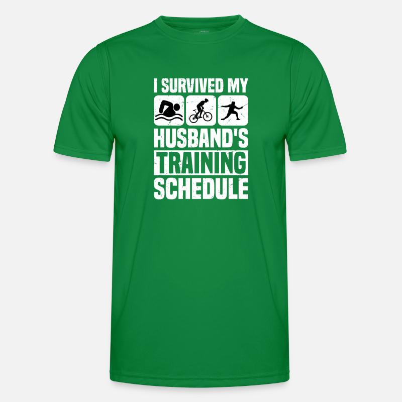 I Survived My Husband's Training Schedule 16 Männer Funktions-T-Shirt