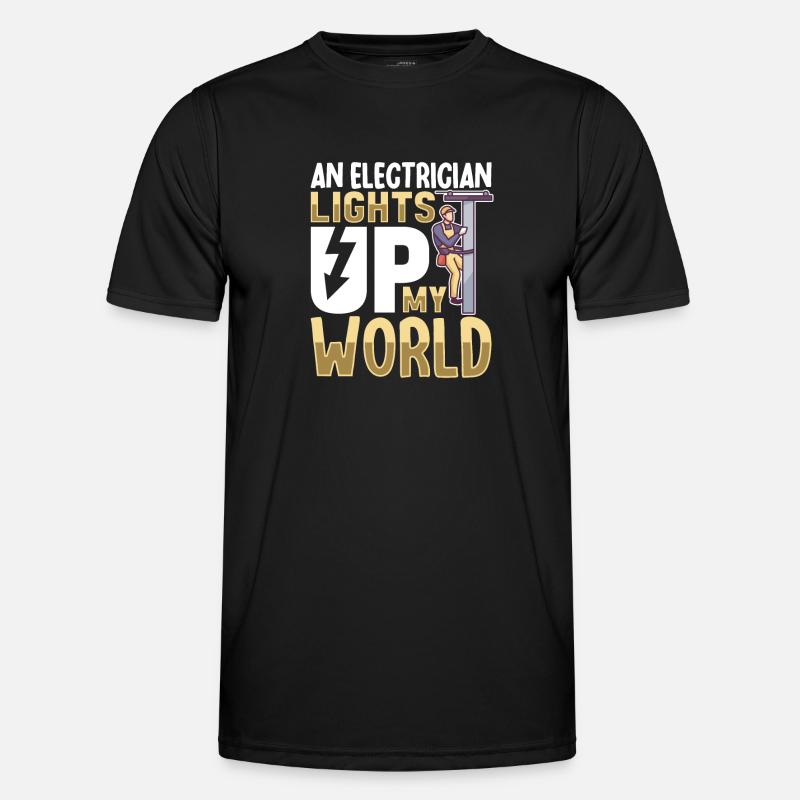 Electrician Electrical Engineer Lineman Electrical - Männer Funktions-T-Shirt - Schwarz