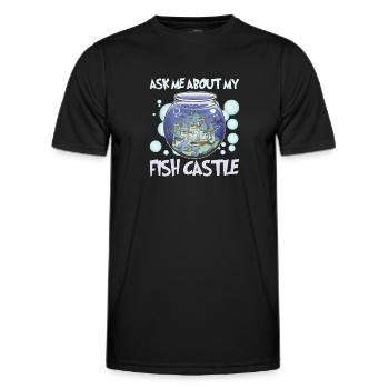 Aquaristik Aquarium Keeper Fishkeeper Salzwasser - Männer Funktions-T-Shirt - Schwarz - Vorne - AI Model Male 178 dark (178cm)