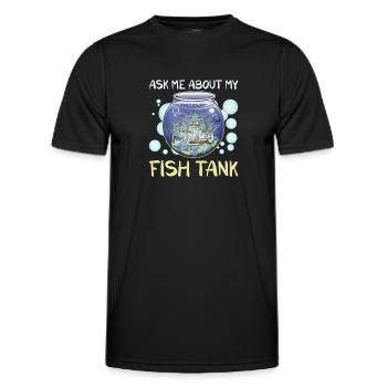 Aquaristik Aquarium Keeper Fishkeeper Salzwasser - Männer Funktions-T-Shirt - Schwarz - Vorne - AI Model Male 178 dark (178cm)