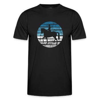 Dressage Dressage Dressage Rider Riding Horse - Men's Functional T-Shirt - black - Front - AI Model Male 178 dark (178cm)