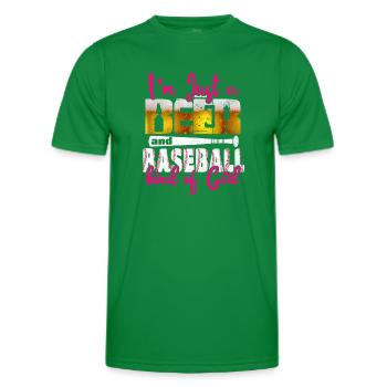 Je suis juste une bière et une fille de baseball - T-shirt sport Homme - vert - Devant - AI Model Male 178 dark (178cm)