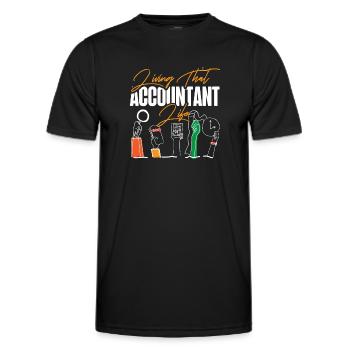Comptable Comptable Comptable - T-shirt sport Homme - noir - Devant - AI Model Male 178 dark (178cm)