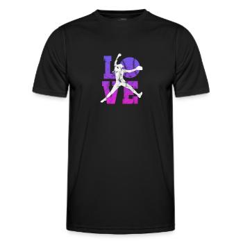 Softball - Männer Funktions-T-Shirt - Schwarz - Vorne - AI Model Male 178 dark (178cm)