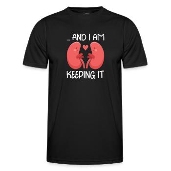 Transplantation rénale Maladie rénale du donneur - T-shirt sport Homme - noir - Devant - AI Model Male 178 dark (178cm)