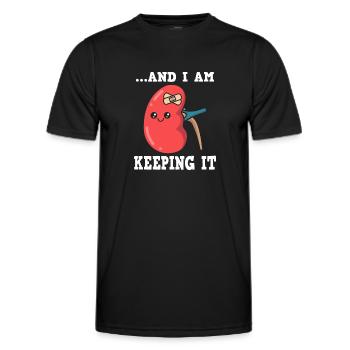Transplantation rénale Maladie rénale du donneur - T-shirt sport Homme - noir - Devant - AI Model Male 178 dark (178cm)
