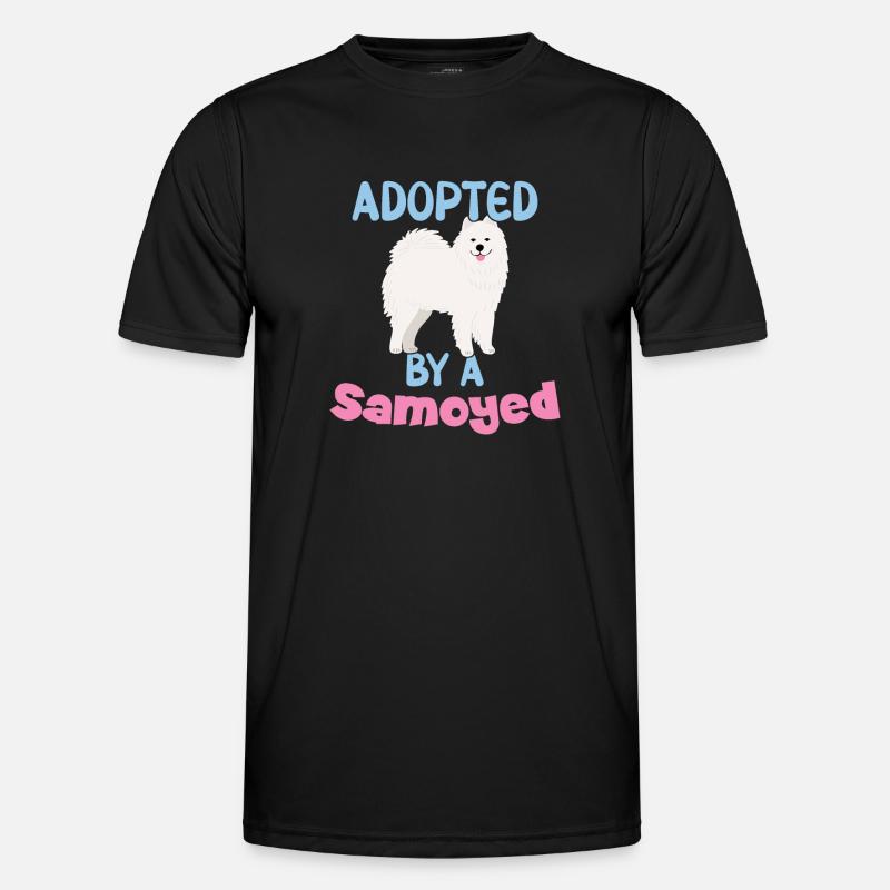 Adopted by a Samoyed - Men's Functional T-Shirt - black