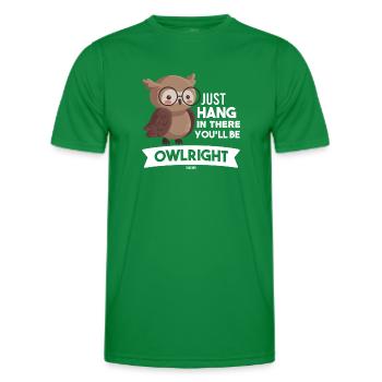 Accrochez-vous, vous serez hibou - T-shirt sport Homme - vert - Devant - AI Model Male 178 dark (178cm)