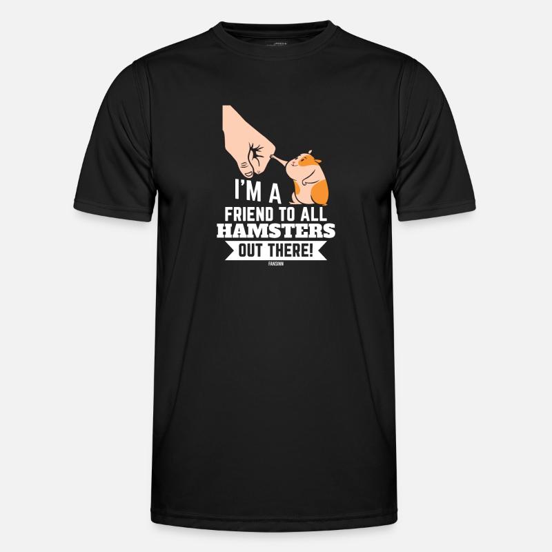 Hamster - Männer Funktions-T-Shirt - Schwarz