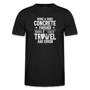 Années de truelle et d’erreur Betonbauer - T-shirt sport Homme - noir - Devant - AI Model Male 178 dark (178cm)