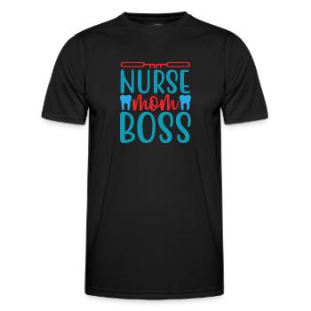 INFIRMIÈRE Infirmière - T-shirt sport Homme - noir - Devant - AI Model Male 178 dark (178cm)