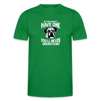 Boxer Hund - Männer Funktions-T-Shirt - Kelly Green - Vorne - AI Model Male 178 dark (178cm)