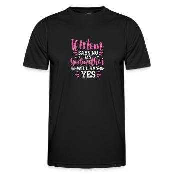Marraine Tante Marraine Baptême Nièce Neveu Cadeau - T-shirt sport Homme - noir - Devant - AI Model Male 178 dark (178cm)